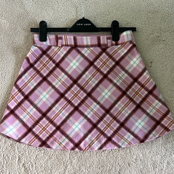 Pink Plaid Skirt - Picture 1 of 4